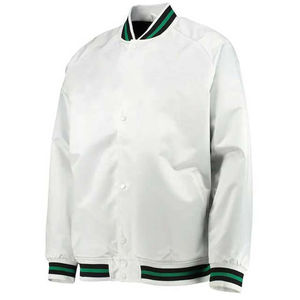 Varsity Letterman vestes en satin respirant avec logo personnalisé Varsiti veste bombardier en satin homme vestes vêtements OEM de style rue principale - Product Image 3