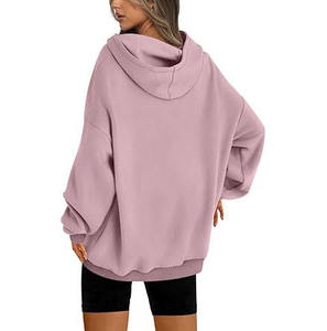 Women's Casual Fashion Solid Color Long Sleeve Hoodie with <b>Drop</b> Shoulder Acid Wash and Tie Dye Techniques for Winter - Product Image 2
