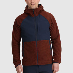 Sweat à capuche épais et chaud pour homme, style patchwork, avec poches et fermeture éclair quart, idéal pour le snowboard et le ski en hiver 2026 - Product Image 2