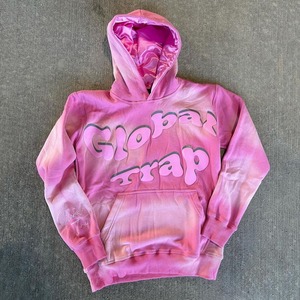 Sweat à capuche doublé en satin imprimé bouffant vintage Ubisex 100% coton recadrée en détresse Dip Dye Hoodies nouvel arrivage personnalisé en gros - Product Image 5