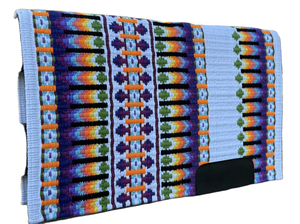Tapis de selle Western Show en laine de luxe de Nouvelle-Zélande Combinaison de couleurs élégante pour l'équitation équatorienne - Product Image 4
