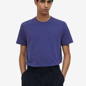 Camiseta de manga corta informal para hombre más vendida 100% algodón de secado rápido transpirable cuello redondo 200 gramos patrón sólido personalizado adultos - Product Image 1