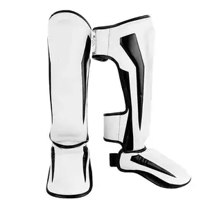 Nouveau Style sur mesure en cuir véritable protège-tibia en prix de gros prix usine protège-tibia à séchage rapide pour Kickboxing Pad avec