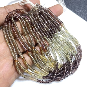 Perles en forme de rondelle à facettes en spinelle multicolore naturelle Perles de spinelle en gros pour bijoux - Product Image 2