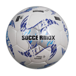 Ballon de football de qualité professionnelle avec logo personnalisé, écologique, 5 ballons de football Max SMX-001 blancs, thermocollés sans couture en PU PVC - Product Image 6