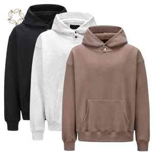 Sudaderas con capucha de alta calidad para hombre, de invierno, informales, de algodón/forro polar, con logotipo bordado personalizado, liso, teñido, sólido - Product Image 1