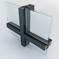Sistema de Muros Cortina Unitizados de Aluminio para Fachadas de Edificios, Perfiles de Aluminio para Muros Cortina