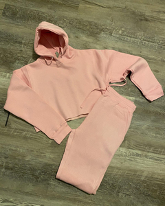 Conjunto Deportivo Personalizado al por Mayor, Talla Grande, Sudadera con Capucha y Pantalones Deportivos de Forro Polar Grueso, Transpirable, 100% Algodón, FORTLEO - Product Image 4