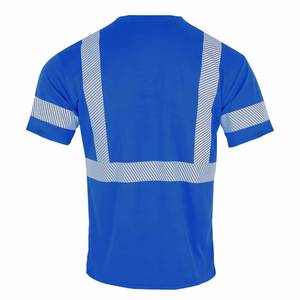 Camisetas de Seguridad de Alta Visibilidad con Cuello Redondo para Trabajo, Ropa de Seguridad de Manga Corta, Camisetas Hechas de 100% Poliéster - Product Image 4