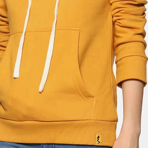 Venta al por mayor transpirable Color sólido personalizado mujeres sudaderas con capucha liso teñido sólido 100% algodón Casual mujeres sudaderas con capucha y sudaderas - Product Image 6