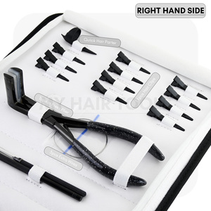 คีมต่อผมสแตนเลสชุดเครื่องมือต่อผมคลิปหนีบผมแบบถักคลิปกรรไกรขนาดเล็ก - Product Image 4