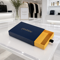 OEM Kundenspezifisch Bedruckte Matte Blau-Orange Starre Papierkarton-Geschenkbox mit Schleife für Boutiquen und Schokolade, Schubladenbox-Verpackung