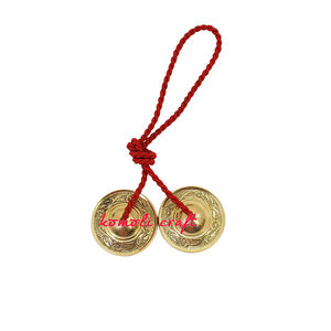 Solid Brass tay Cymbal Ấn Độ âm nhạc hậu quả cụ, Ấn Độ Brass kim loại jhaal manjira chuông - Product Image 1