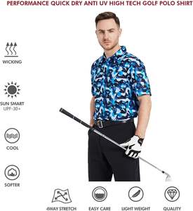 Prix d'usine OEM – Chemises décontractées pour hommes de haute qualité, style golf, tricotées, à manches courtes, séchage rapide, respirantes, brodées, en gros - Product Image 5