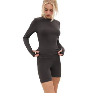 Leggings de sport décontractés 100% coton, taille mi-haute - Product Image 2