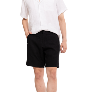 Pantalones cortos de malla de lino y poliéster 100% ODM/OEM para hombre al por mayor, pantalones cortos Cargo formales de cintura media con estampado personalizado, hechos en Vietnam - Product Image 3