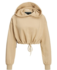 High Quality Cotton <b>Polyester</b> Hooded Cropped Winter Women's Knitted Eco-Friendly Custom Logo Streetwear <b>Hoodies</b> - Product Image 6