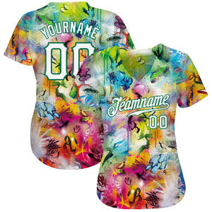 Camisetas de softbol de poliéster 100% personalizadas, diseño de grafiti en 3D con cuello en V, transpirable, secado rápido, lavado para ropa de softbol de béisbol - Product Image 1