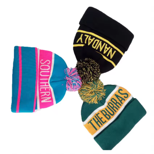 Gorros de Punto Acrílicos con Logotipo Personalizado al por Mayor de Fábrica, Estilo Invernal Cómodo con Pompón en la Parte Superior a Precio de Fábrica - Product Image 3