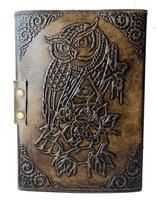 Revues en cuir en relief avec dream catcher et hibou motif de gaufrage en cuir vintage journal sort livres grands cahiers