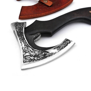 Wholesale Customized New Professional High Carbon Steel Pizza Cutter Kitchen <b>Axes</b> Hand Forged <b>Camping</b> Outdoor Tool Industrial - Product Image 3