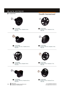 Premium Quality Designer Cupboard Knob Small Size Iron <b>Door</b> Fittings Black Colour Engraved Direct Manufacturer Kitchen Dresser - Product Image 5