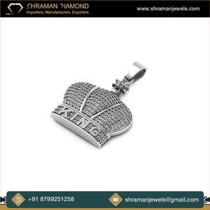 Collar llamativo de corona de rey helado personalizado de oro sólido de 10K para hombre, colgante de diamante de moissanita, regalo de joyería fina de Hip Hop - Product Image 3