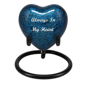 Urnes de crémation personnalisables avec support Urne en forme de cœur en métal faite à la main Urnes de cendres pour adultes et animaux de compagnie Prix de gros - Product Image 2