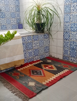 Décor à la maison fait à la main laine Jute tapis carré tressé à la main naturel Jute tapis lit chambre personnalisé paillasson dernière conception à la mode