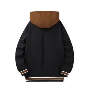 OEM High Quality <b>Varsity</b> <b>Bomber</b> <b>Jacket</b> with Hood for <b>Men</b> Winter New Arrival <b>Varsity</b> <b>Jacket</b> with Custom logo - Product Image 4