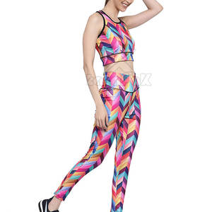 Conjunto de Yoga Ligero Hecho a Medida para Mujer, Elástico en la Parte Delantera, Cintura Alta, Transpirable, de Secado Rápido, Ecológico, de 2 Piezas, Ropa Deportiva para Gimnasio - Product Image 2