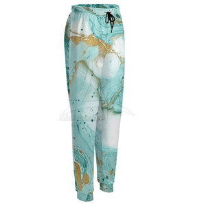 Custom Print Logo Women Sublimation <b>Trouser</b> Winter Mid Waist Flat Front 100% Cotton Eco-Friendly Pakistan Manufacture - Product Image 2