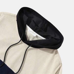 Sweat à capuche polaire de qualité supérieure hommes Logo sur mesure broderie sweat à capuche polaire hommes bases coton mélangé pull à capuche avec panneau - Product Image 3