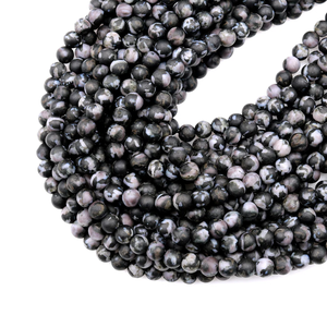 Cuentas de Piedra de Jaspe Gabro, Hilo de Cuentas de Piedra, Joyería de Piedra, Gema Suelta Lisa, Collar Curativo, Cristal Natural al por Mayor - Product Image 3