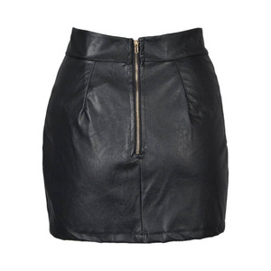 El mejor diseño, precio al por mayor, Falda de tubo de cuero informal natural transpirable, botón de encaje de longitud media de moda para mujer de alta calidad - Product Image 2