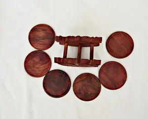 Posavasos de madera de nogal hecho a mano, decoración de mesa redonda de resina para el hogar, comedor, desayuno, posavasos de madera - Product Image 2