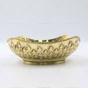 Diseño de lujo Cena Frutero Utensilios de cocina Alta calidad Mano con textura Metal Frutero Mesa Artículo decorativo - Product Image 1