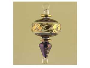 เครื่องประดับต้นคริสต์มาสสุดหรู ทำจากแก้ว งานแฮนด์เมดจากอียิปต์ ดีไซน์เฉพาะตัว สีทอง - Product Image 3