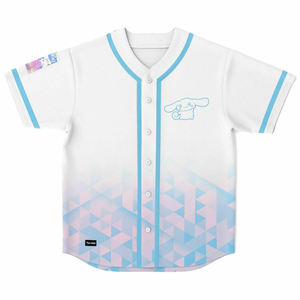 Jersey de béisbol personalizado Cinnamaroll animado personalizado con botones para hombre al por mayor - Product Image 1