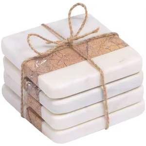 Juego de posavasos de madera maciza de Acacia con estampado de café y té hecho a mano con alfombrilla aislante para el hogar en Star Crafts - Product Image 2