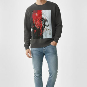 Sweat-shirt personnalisé style streetwear hip-hop avec intérieur en polaire confortable, coupe classique, 100% coton, pour la mode décontractée d'hiver et l'usage quotidien - Product Image 1