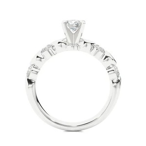 <b>Customized</b> Five Stone Lab Grown Diamond <b>Ring</b> VVS Clarity DEF Color 14K White Gold Engagement <b>Ring</b> for Women from Manufacturer - Product Image 4