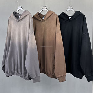 เสื้อมีฮู้ดโอเวอร์ไซส์ผ้าฝ้ายถักลายสำหรับซักซักด้วยกรดเนื้อผ้าฝ้ายเทอร์รี่500แกรม - Product Image 1