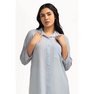 Vestido Casual de Verano para Mujer, Corte Regular WM-DRS-SS24-120, Silueta Holgada, Chifón con Elemento Asimétrico a la Moda - Product Image 4