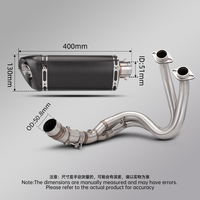 Nouveau système d'échappement complet pour moto ER6N ER6F Versys 650 Z650 Ninja650 2012-2026, silencieux modifié 51MM avec DB Killer