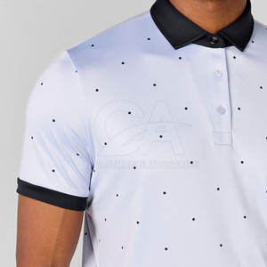 Camisetas de polo de golf de secado rápido Tarifa al por mayor 2025 OEM Logotipo personalizado Ropa de hombre Polo de golf Camisetas de manga corta - Product Image 3