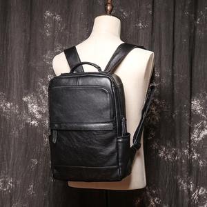 Mochila de Cuero Genuino Hecha a Mano para Viaje, Bolsa de Lona Grande PARA LA Escuela, Mochila Unisex para Ordenador Portátil PARA LA Universidad, Senderismo, Gran Regalo de Viaje para - Product Image 3