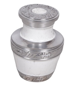 Urne souvenir finition naturelle en aluminium qualité durable urne légère urne funéraire de style américain classique - Product Image 5