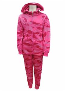 NOUVEAU ENFANTS FILLES CAMO SURVÊTEMENT À CAPUCHE HAUT À CAPUCHE ET BAS DE JOGGING ROSE CAMOUFLAGE BODY COITS PISTES - Product Image 5