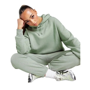 Fashion Women Tracksuit Lightweight Cotton Blend Hoodie and Pants OEM ODM Bulk Wholesale Private Label Loungewear and Sportswear - Product Image 5